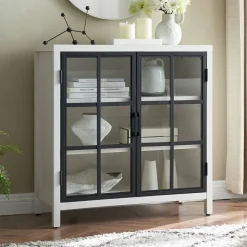 Bennett 32" Wide Rectangular Accent Cabinet in White