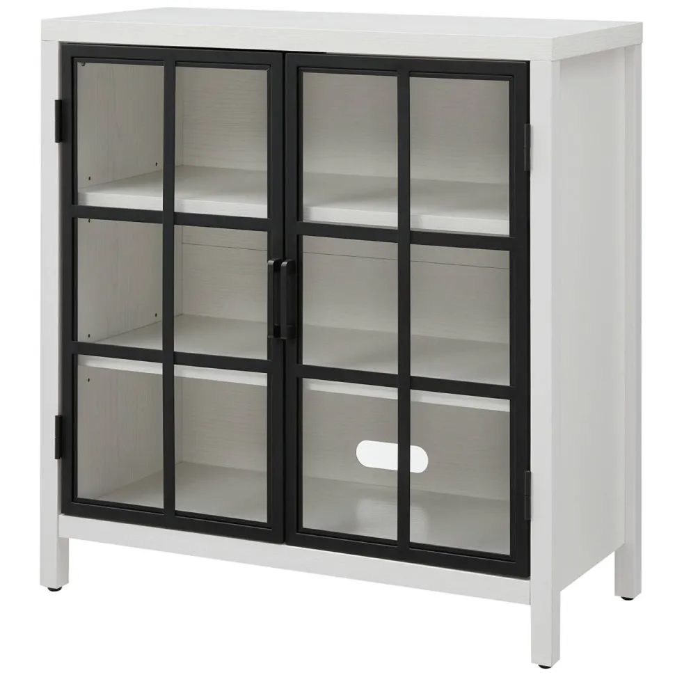 Bennett 32" Wide Rectangular Accent Cabinet in White