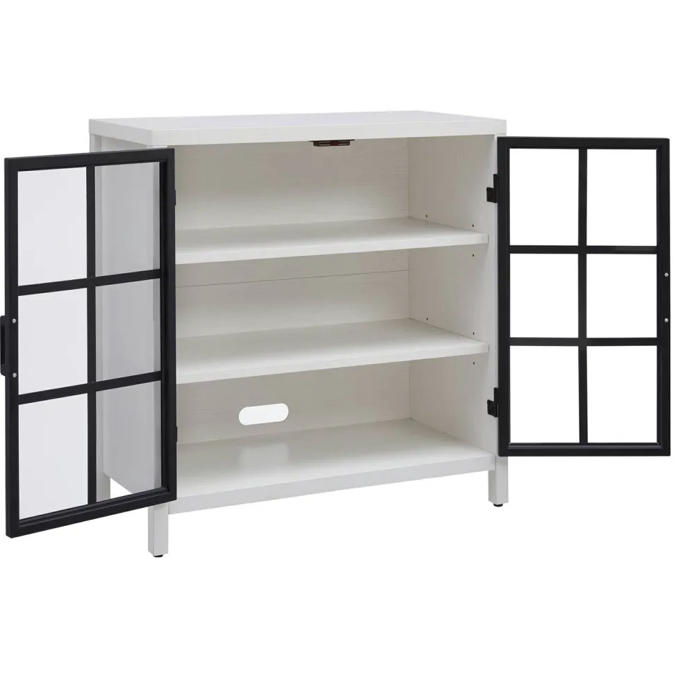 Bennett 32" Wide Rectangular Accent Cabinet in White