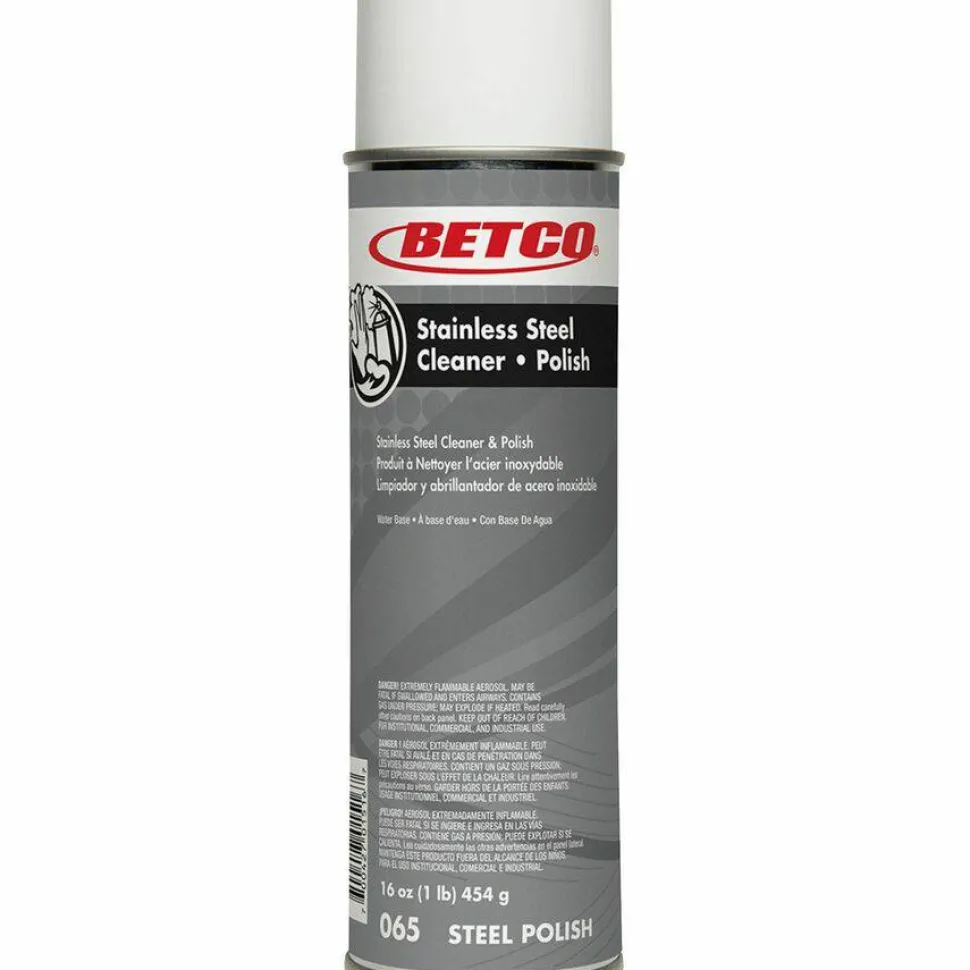 Betco Aerosol Stainless Steel Cleaner And Polish, 17 Oz