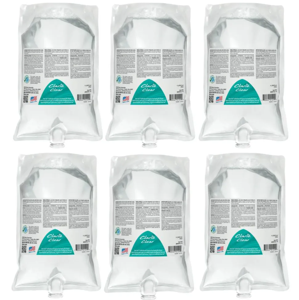 Betco Clario Clear Foaming Skin Cleanser, 1,000 mL, Case Of 6