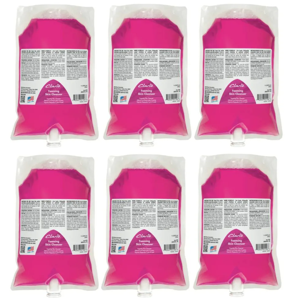 Betco Clario Foaming Skin Cleanser, 1,000 mL (33.81 Oz), Case Of 6