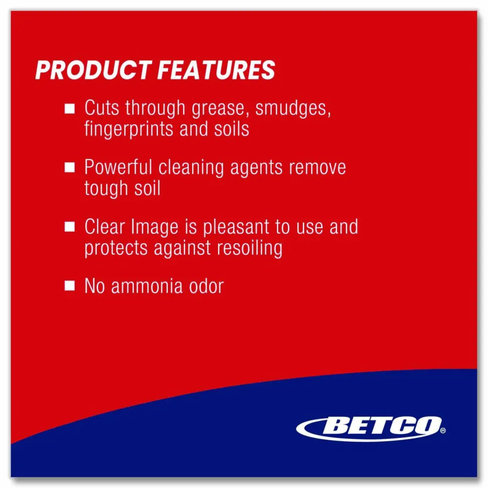 Betco Clear Image RTU Glass Cleaner, 32 Oz Bottle, Case Of 12