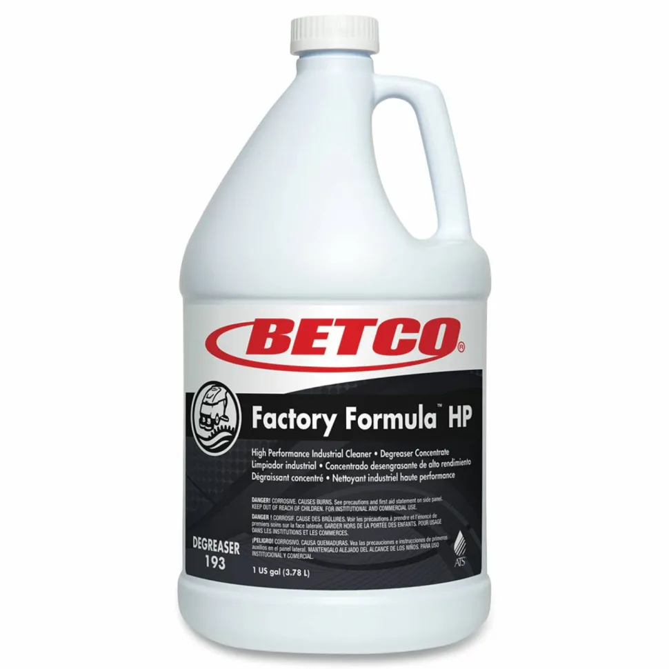 Betco Factory Formula HP Cleaner Degreaser, 1 gal Bottle, 4/Carton