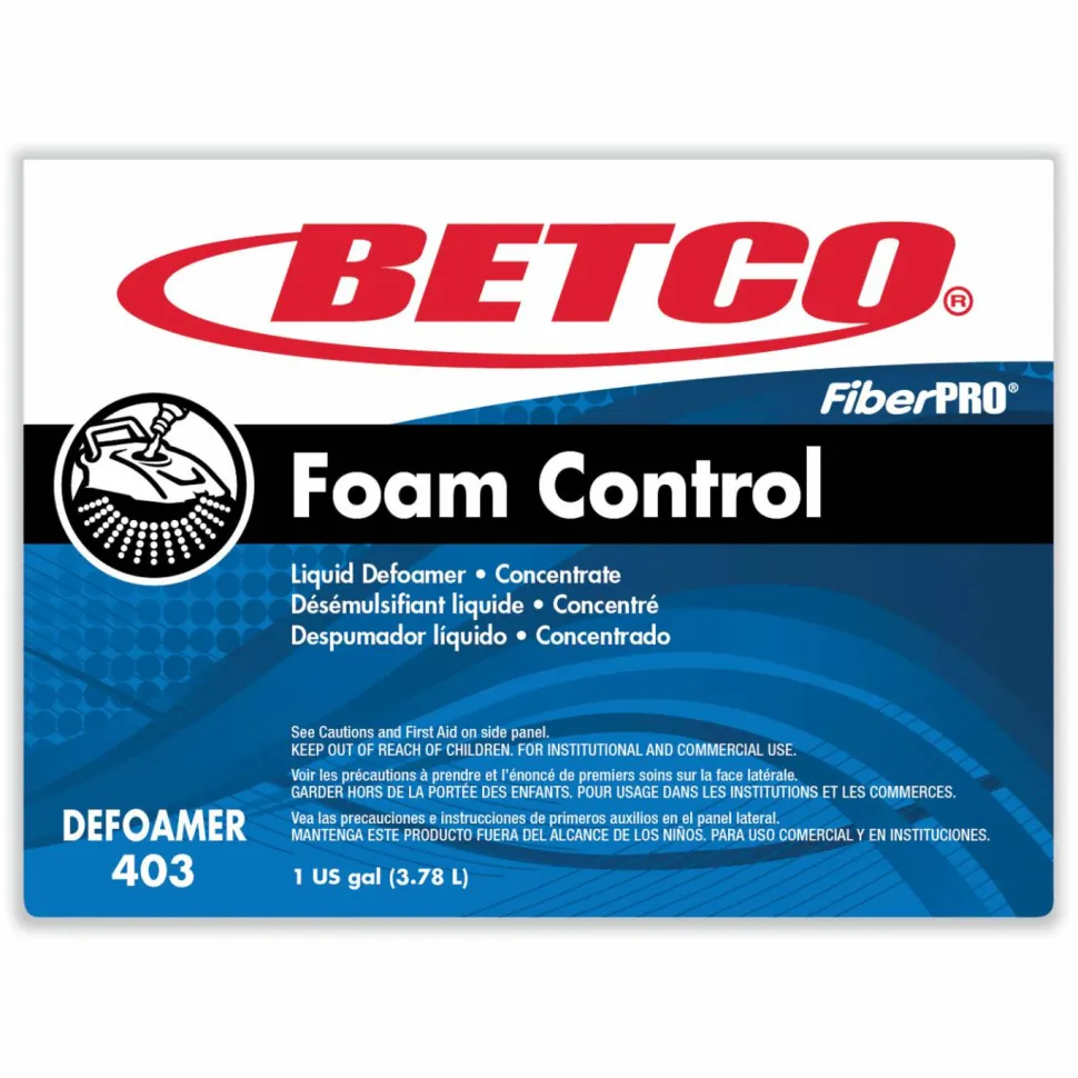 Betco FiberPRO Foam Control, 128 Oz Bottle, Case Of 4