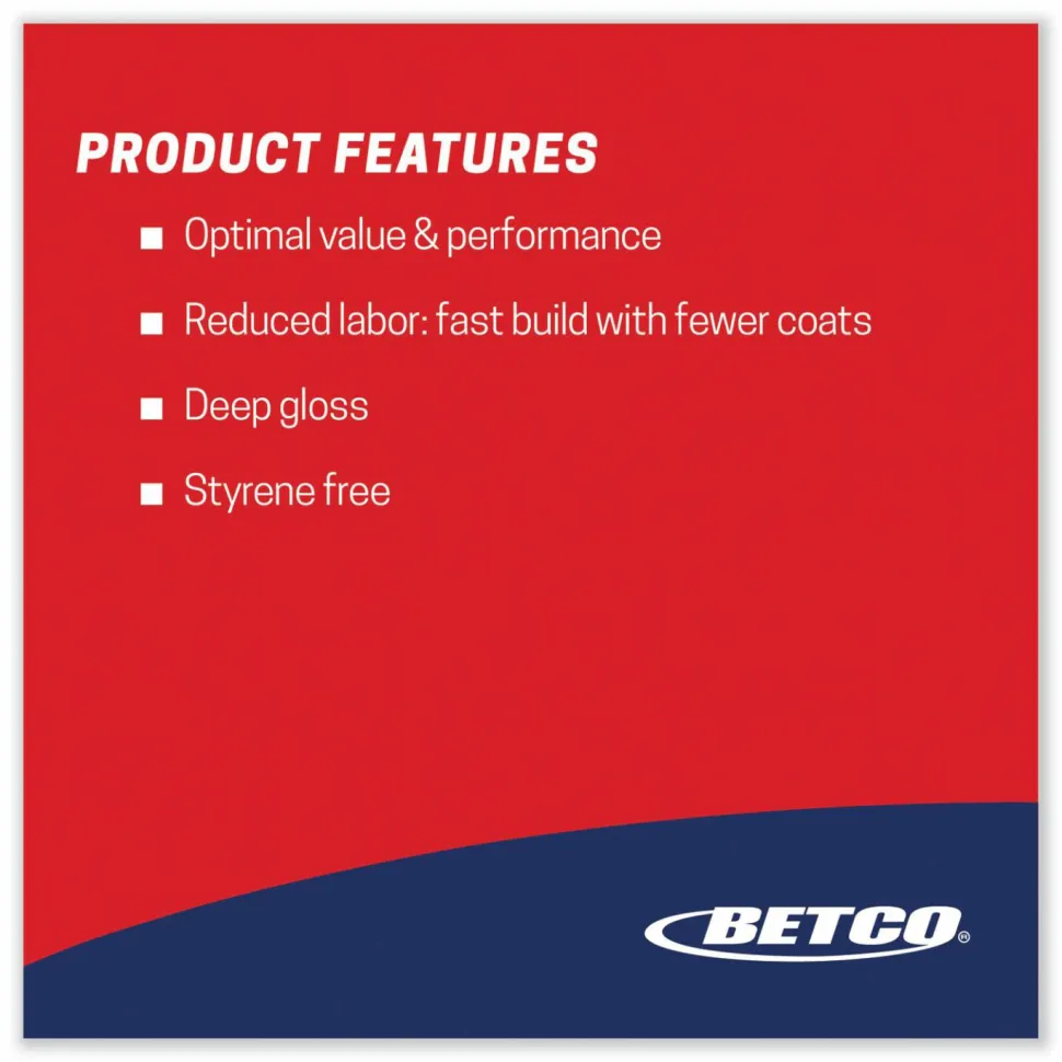 Betco Finish 101 Floor Finish, 5 gal Bag-in-Box
