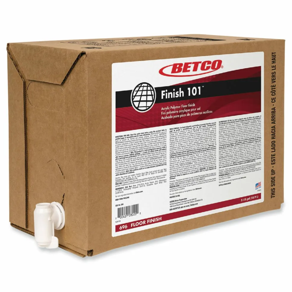 Betco Finish 101 Floor Finish, 5 gal Bag-in-Box