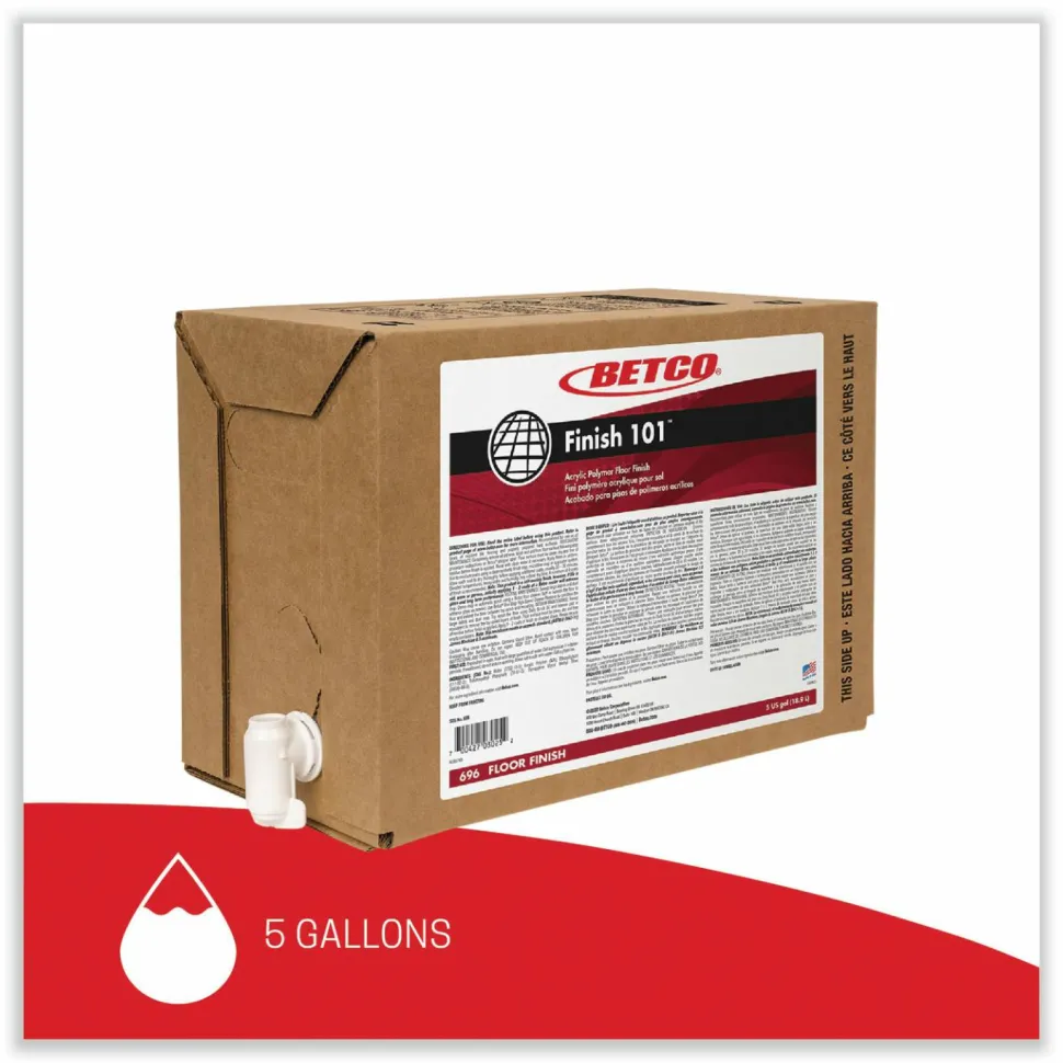 Betco Finish 101 Floor Finish, 5 gal Bag-in-Box