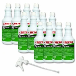 Betco Forest 5 Foaming Cleaner, Mint Scent, 32 oz Bottle, 12/Carton