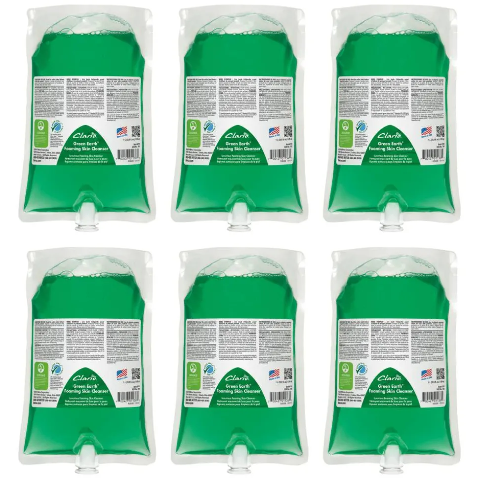 Betco Green Earth Foam Skin Soap Cleanser, Citrus Scent, 38 Oz, Carton Of 6 Refills