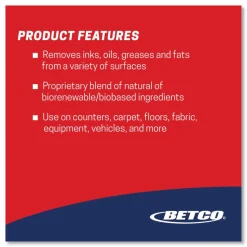 Betco Green Earth Natural FastDraw Degreaser, 2 L Bottle, 4/Carton