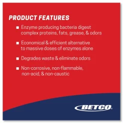 Betco Green Earth Push Drain Maintainer, Floor Cleaner And Carpet Spotter, 67.6 Oz Bottle, Case Of 4