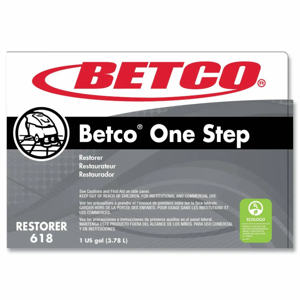 Betco One Step Restorer, Citrus Scent, 128 Oz Bottle, Case Of 4 Restorers
