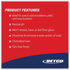 Betco pH7 Floor Cleaner Concentrate, 128 Oz Bottle, Case Of 4