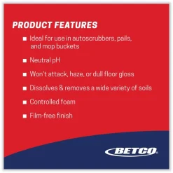 Betco pH7 Floor Cleaner, Lemon Scent, 5 gal Bag-in-Box