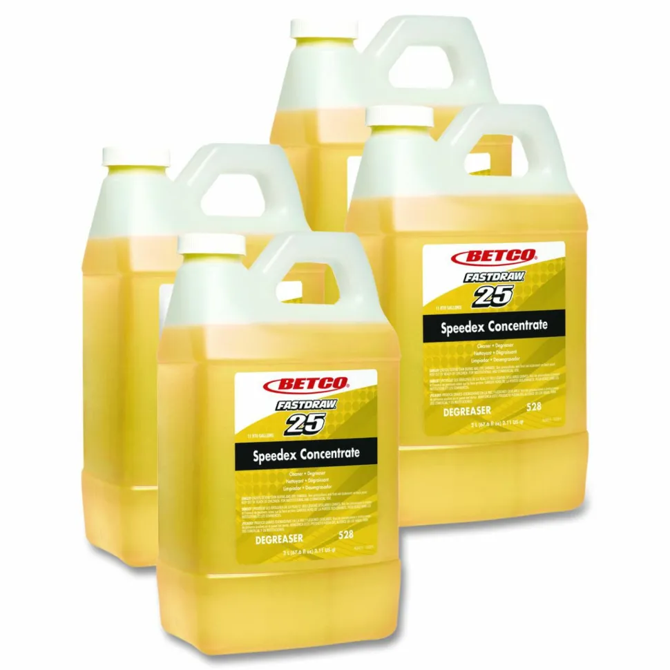Betco Speedex FastDraw 25 Concentrate Heavy-Duty Degreaser, 67.6 oz Bottle, 4/Carton
