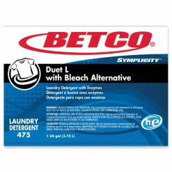 Betco Symplicity Duet L Detergent With Bleach Alternative, Fresh Scent, 128 Oz Bottle