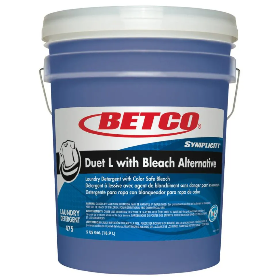 Betco Symplicity Duet L Detergent With Bleach Alternative, 5 Gallon Container