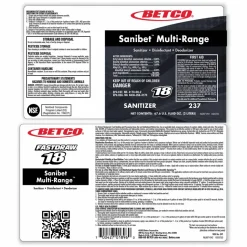 Betco Symplicity Sanibet Multi-Range Sanitizer, 67.6 Oz Bottle, Case Of 4