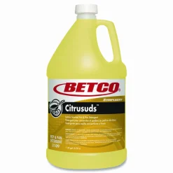 Betco Symplicty Citrusuds Manual Dishwashing Detergent, Lemon Scent, 1 gal Bottle, 4/Carton