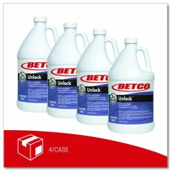 Betco Unlock Floor Stripper, 128 Oz Bottle, Case Of 4