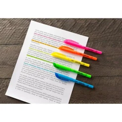 BIC Brite Liner Highlighters Pocket Style, Chisel Point, Assorted, 5-Pack