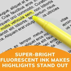BIC Brite Liner Highlighters, Chisel Tip, Yellow, Box Of 12