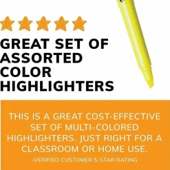 BIC Brite Liner Highlighters, Chisel Tip, Pink Box Of 12