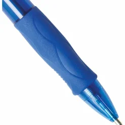 BIC Glide Bold Ballpoint Pens, Bold Point, 1.6 mm, Translucent Barrel, Blue Ink, Pack Of 12 Pens
