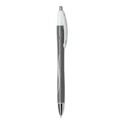 BIC Glide Exact Retractable Ballpoint Pens, Fine Point, 0.7 mm, Gray Barrel, Black Ink, Pack Of 12 Pens