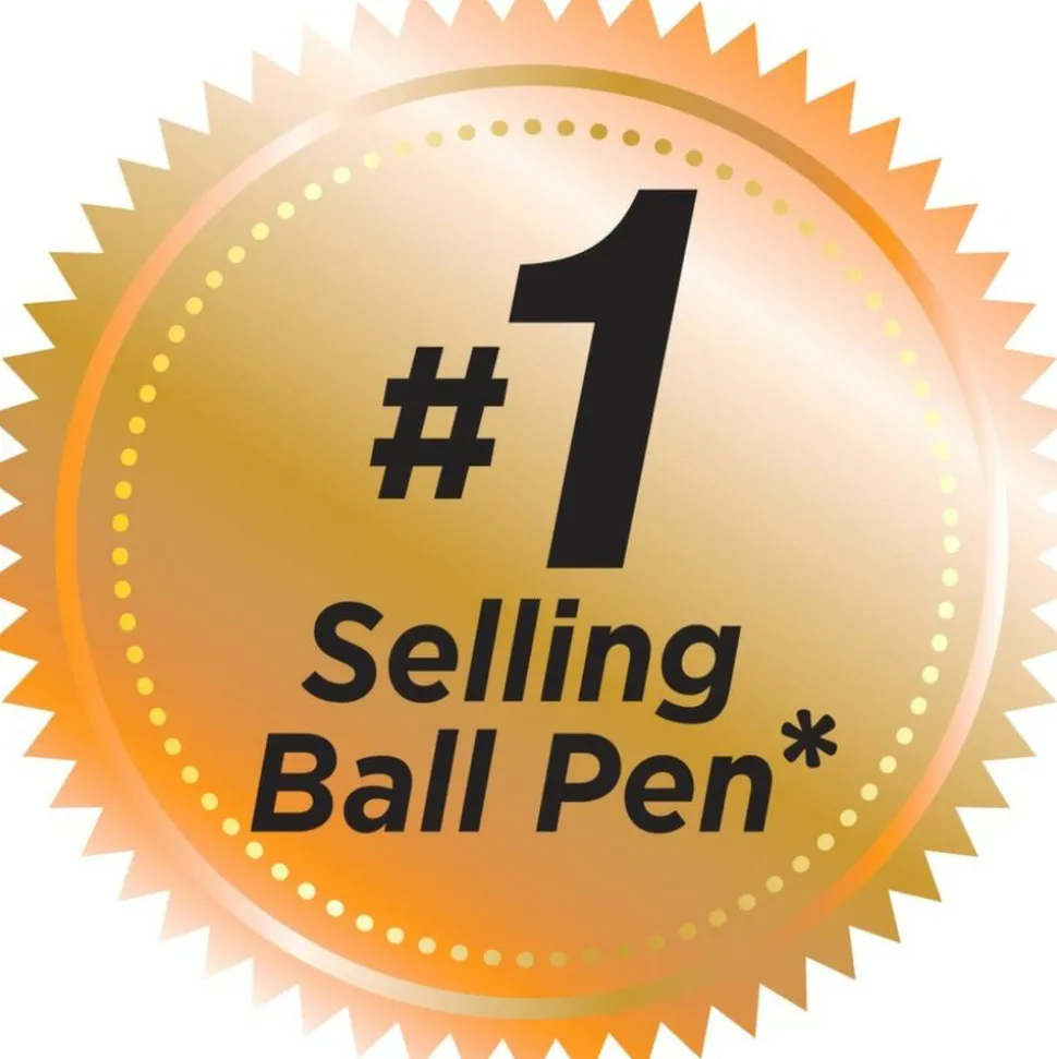 BIC Round Stic Ballpoint Pens, Medium Point, 1.0 mm, Translucent Barrel, Black Ink, Pack Of 60 Pens