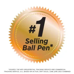 BIC Round Stic Ballpoint Pens, Medium Point, 1.0 mm, Translucent Barrel, Blue Ink, Box Of 60