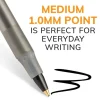 BIC Round Stic Ballpoint Pens, Medium Point, 1.0 mm, Translucent Barrels, Black Ink, Pack Of 500 Pens