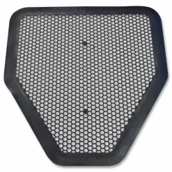 Big D Industries Deo-Gard Disposable Urinal Mat, Shield-Shaped, Fresh Mountain Air Scent, Charcoal Gray Perforated Surface, 17.5 x 20.5, 6/CT