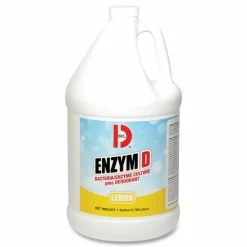Big D Industries Enzym D Digester Liquid Deodorant, Lemon, 1 gal Bottle, 4/Carton