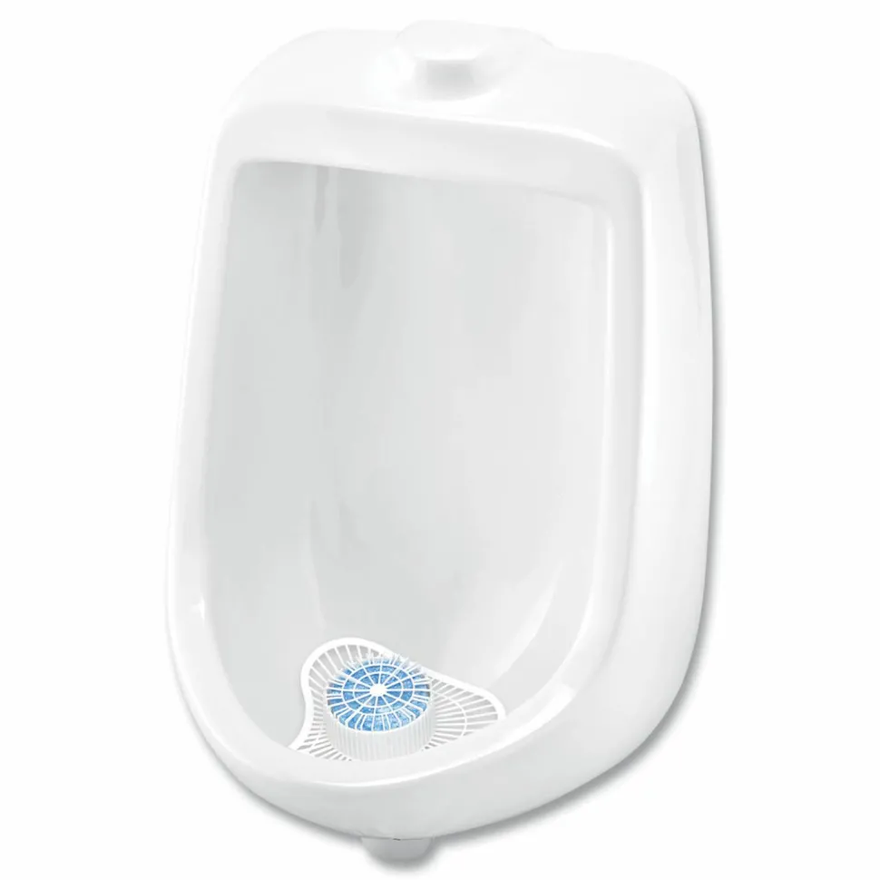 Big D Industries Extra Duty Urinal Screen with Non-Para Block, Evergreen with Enzymes Scent, White, Dozen