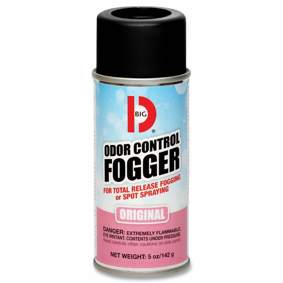 Big D Industries Odor Control Fogger, Original Scent, 5 oz Aerosol Spray, 12/Carton