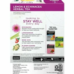 Bigelow Benefits Lemon and Echinacea Herbal K-Cup, 0.11 oz, 22/Box