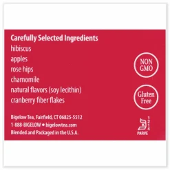 Bigelow Cranberry Apple Herbal Tea, 28/Box