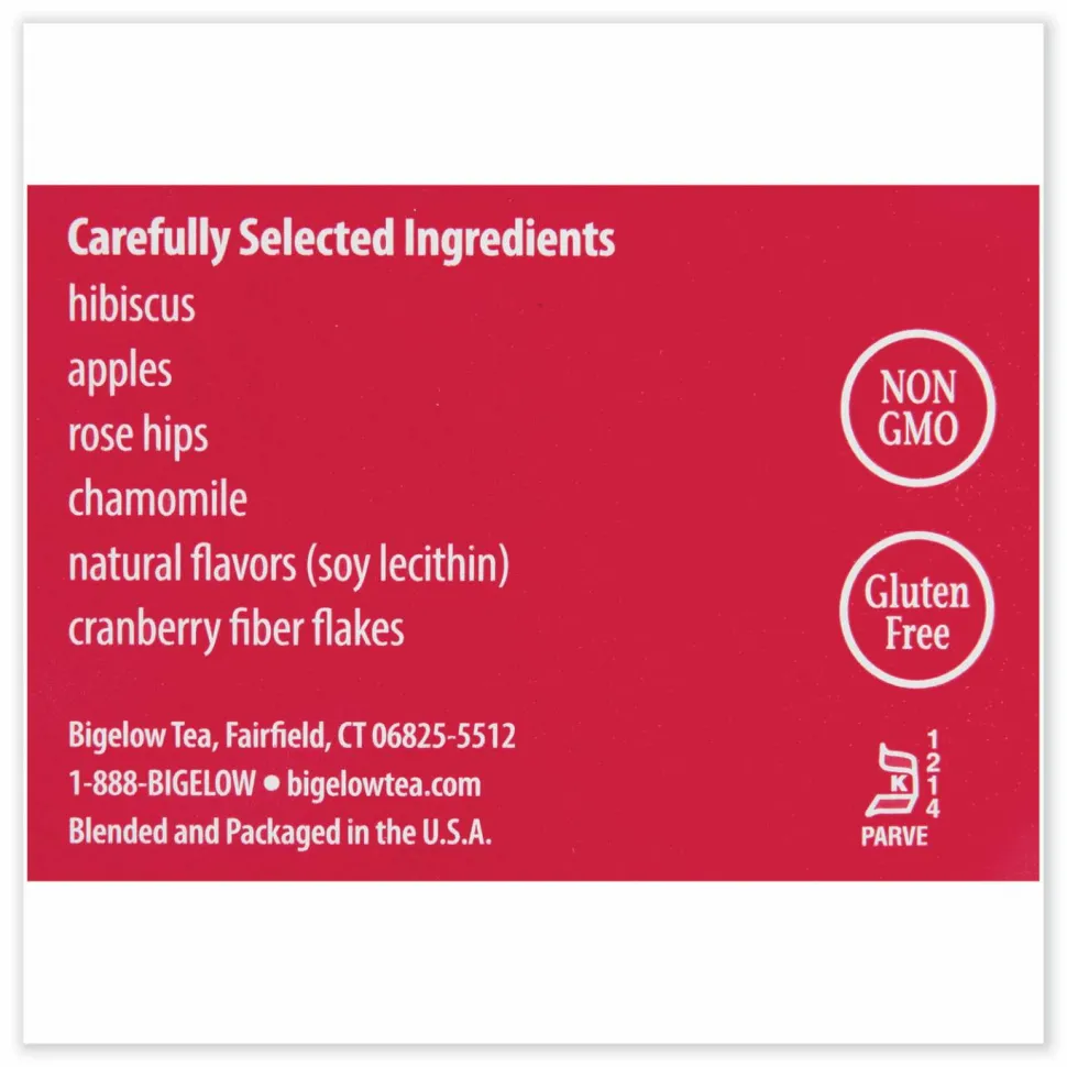 Bigelow Cranberry Apple Herbal Tea, 28/Box