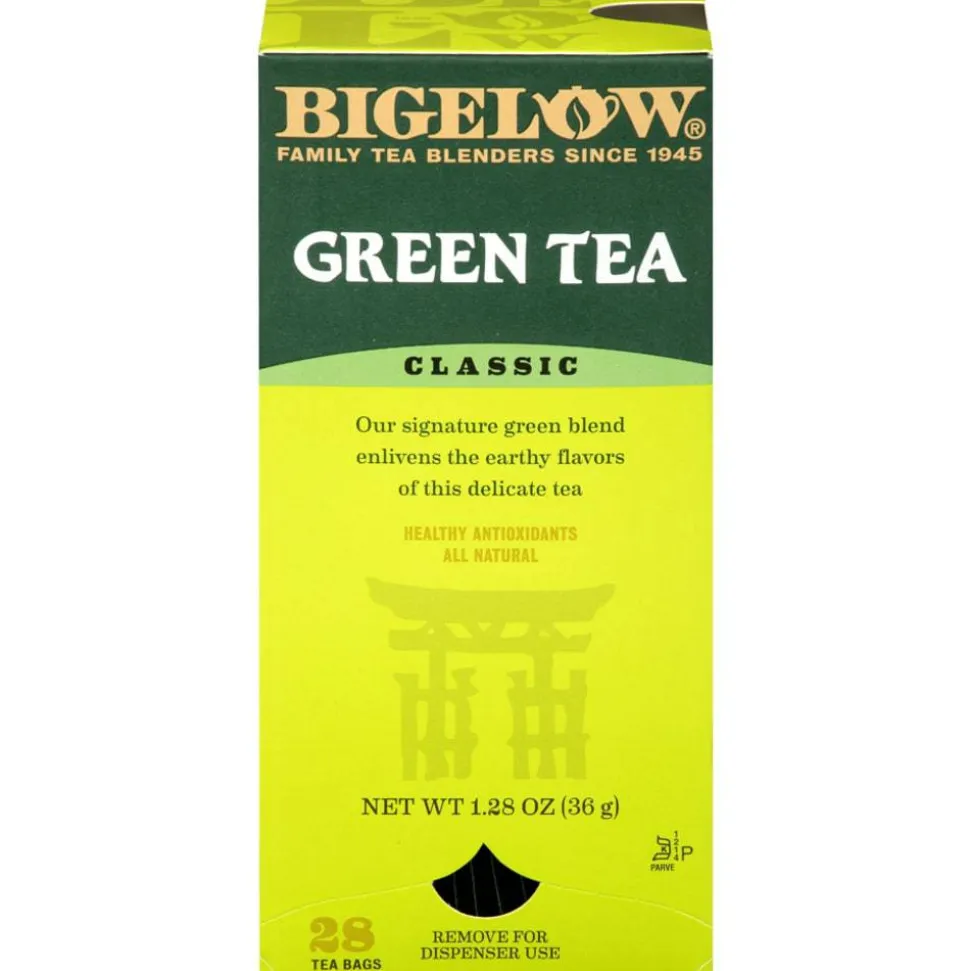 Bigelow Green Tea Bags, Box Of 28 Bags