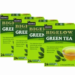 Bigelow Green Tea K-Cup Pack, 24/Box, 4 Box/Carton