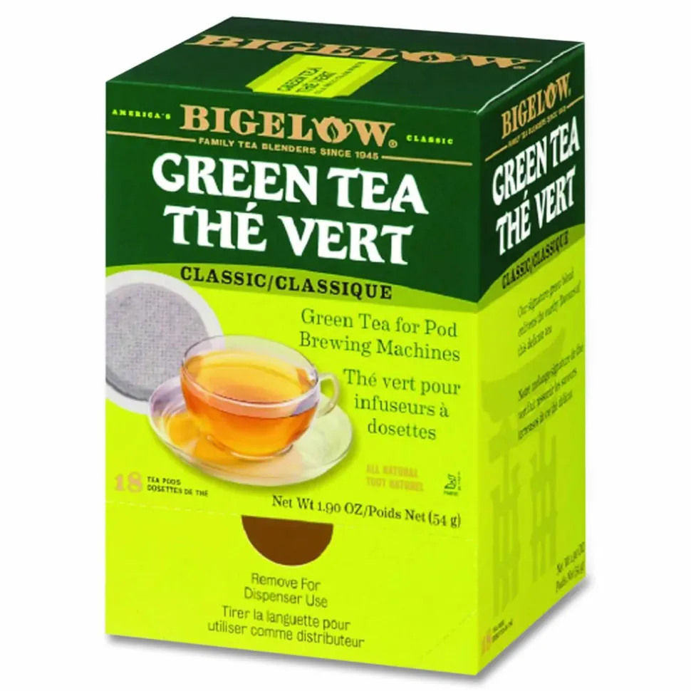 Bigelow Green Tea Pods, 1.90 oz, 18/Box