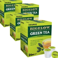 Bigelow Green Tea Single-Serve K-Cup, Carton Of 96