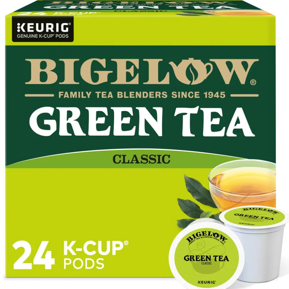 Bigelow Single-Serve K-Cup Pods, Green Tea, Box Of 24