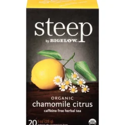 Bigelow steep Tea, Chamomile Citrus Herbal, 1 oz Tea Bag, 20/Box