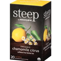 Bigelow steep Tea, Chamomile Citrus Herbal, 1 oz Tea Bag, 20/Box
