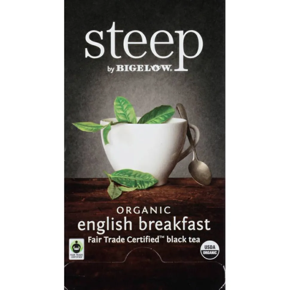 Bigelow steep Tea, English Breakfast, 1.6 oz Tea Bag, 20/Box