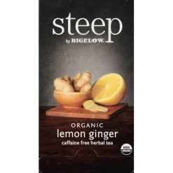 Bigelow steep Tea, Lemon Ginger, 1.6 oz Tea Bag, 20/Box