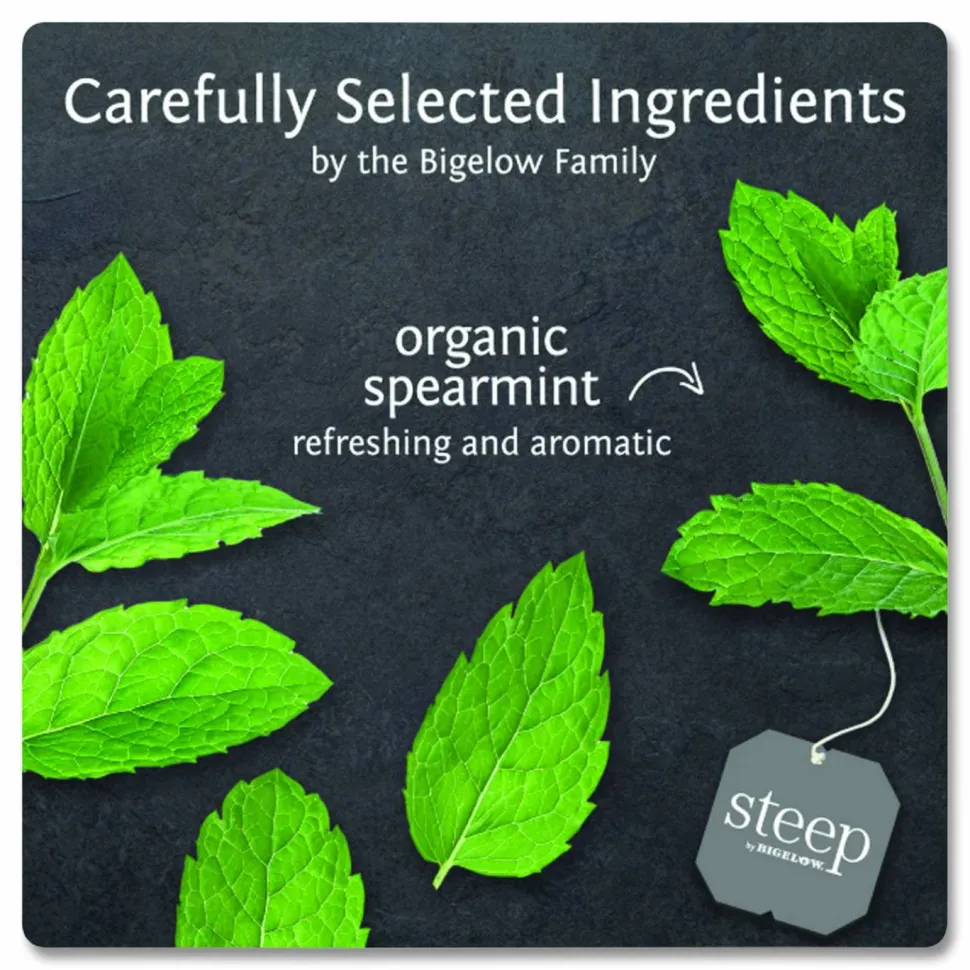 Bigelow steep Tea, Mint, 1.41 oz Tea Bag, 20/Box